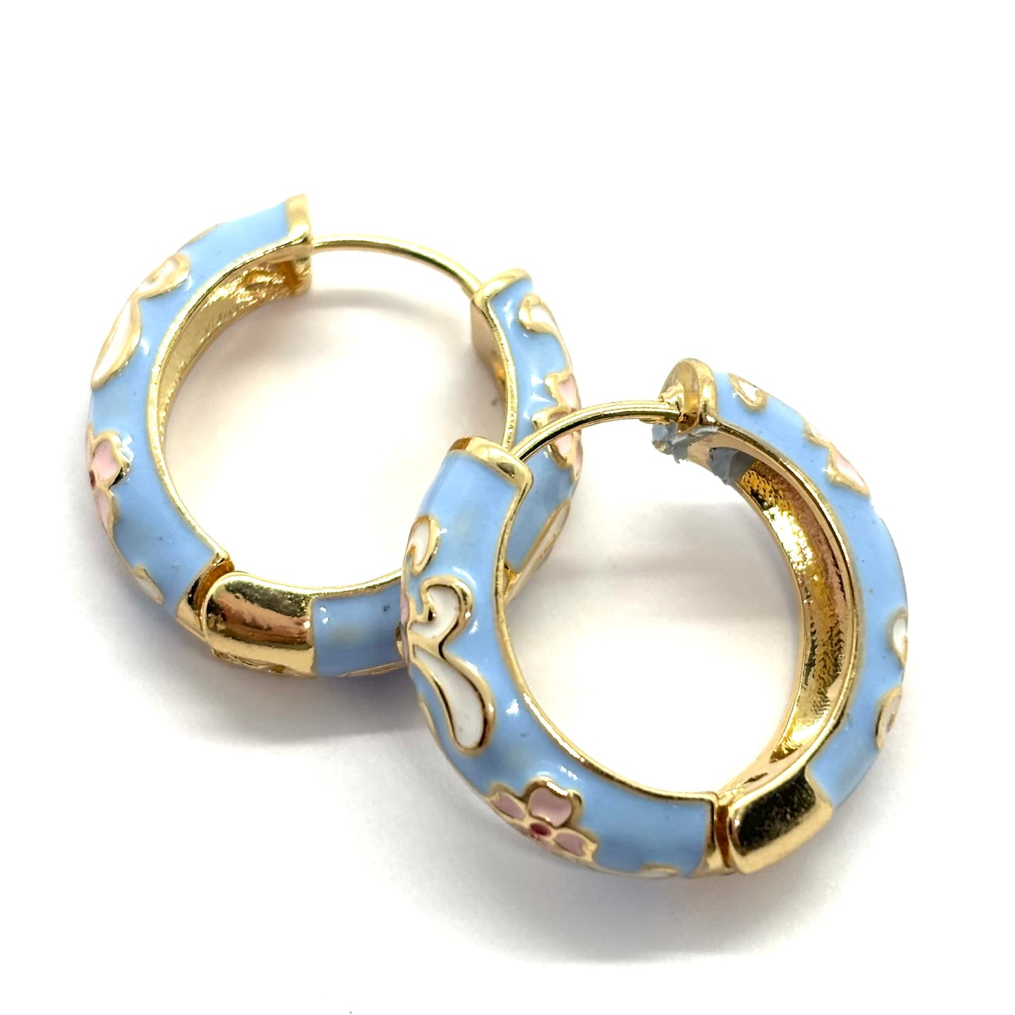 Little Floral Blue Hoops